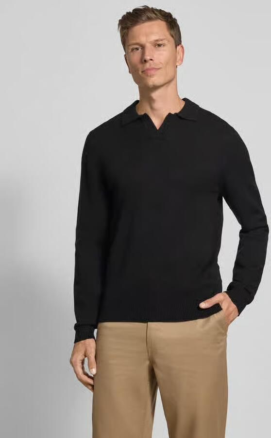 Casual friday Regular fit shirt met lange mouwen en polokraag model 'Karl' - Foto 2