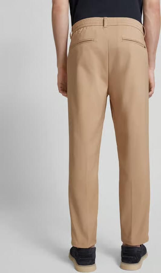 Casual friday Regular fit stoffen broek met bandplooien model 'Marc'