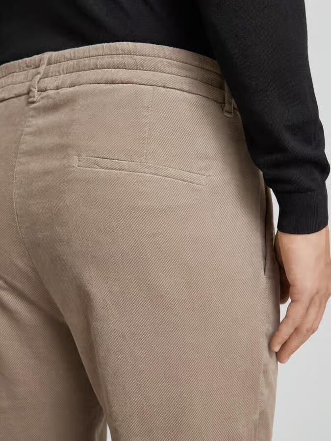 Casual friday Regular fit stoffen broek met bandplooien model 'Pierce'