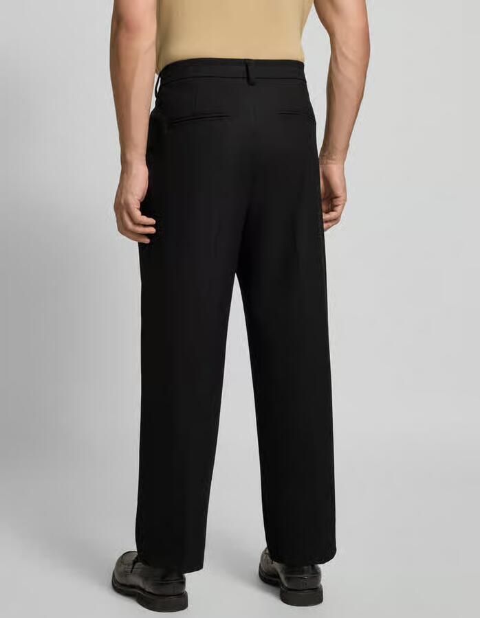 Casual friday regular fit stoffen broek met plooi aan de taille model 'Grant'