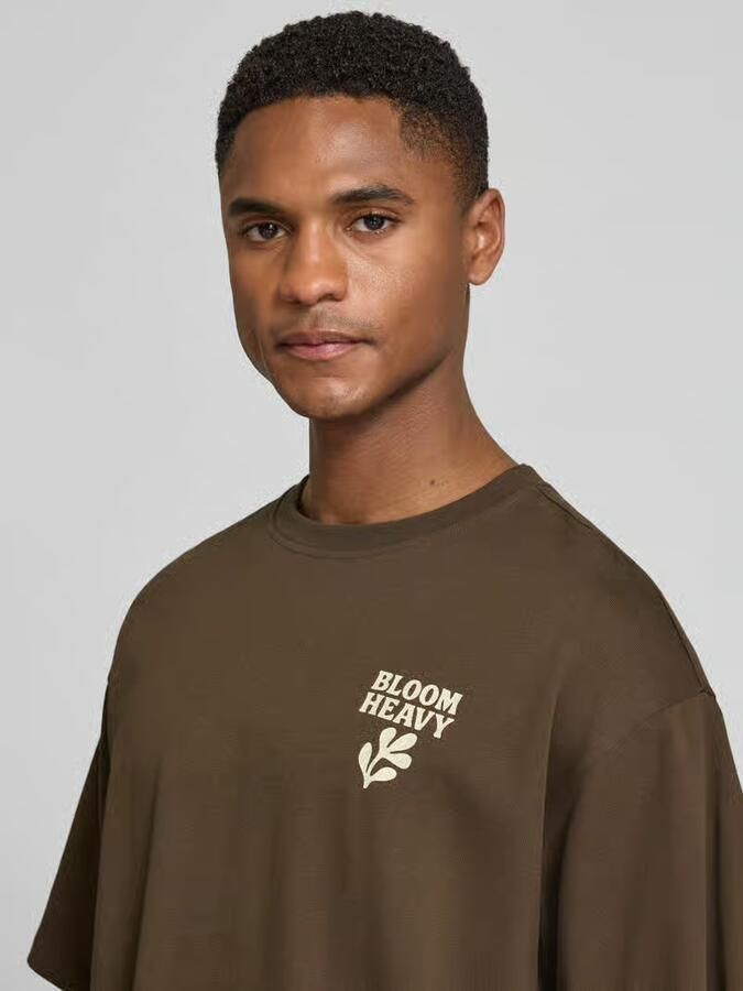 Casual friday relaxed fit T-shirt met statementprint model 'RUDE'
