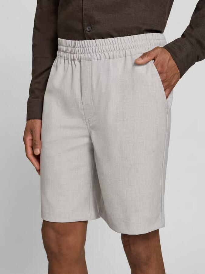 Casual friday Shorts met elastische tailleband model 'Samos'