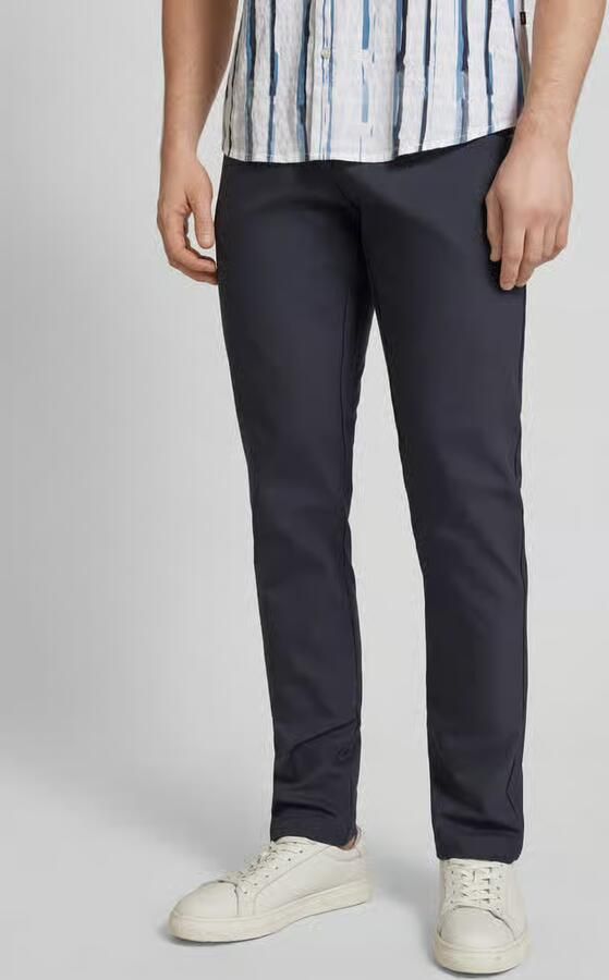 Casual friday Slim fit broek in effen design model 'Philip' - Foto 2