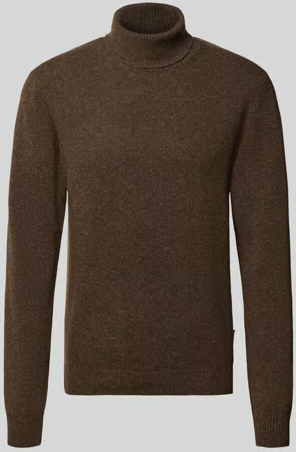 Casual friday Slim fit coltrui van wolmix model 'Karl'
