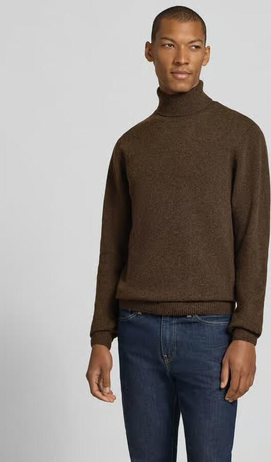 Casual friday Slim fit coltrui van wolmix model 'Karl' - Foto 3
