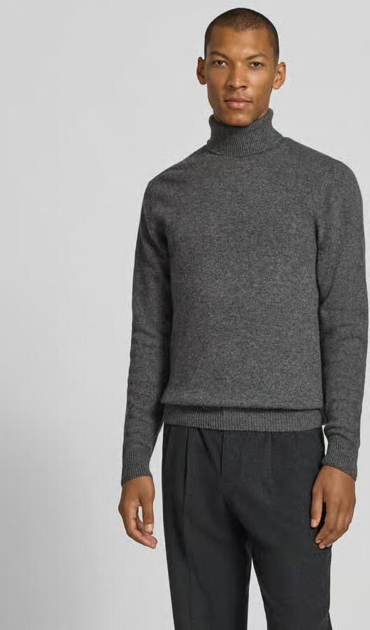 Casual friday Slim fit coltrui van wolmix model 'Karl' - Foto 3