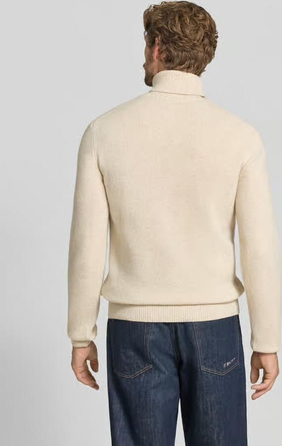 Casual friday Slim fit coltrui van wolmix model 'Karl' - Foto 3