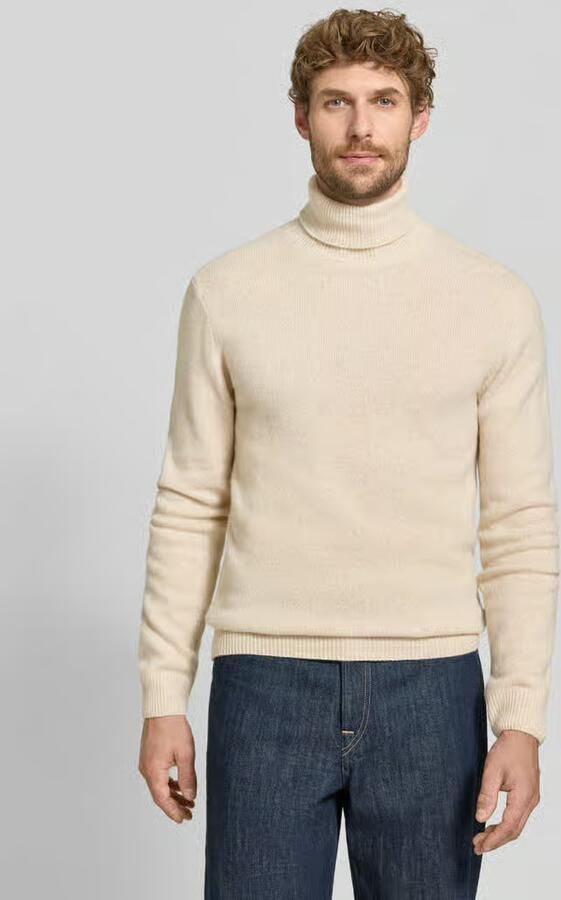 Casual friday Slim fit coltrui van wolmix model 'Karl' - Foto 4