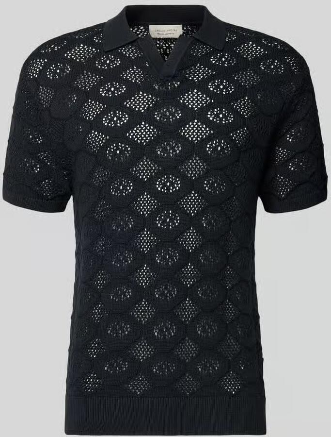 Casual friday slim fit poloshirt in brei-look model 'Angvig'