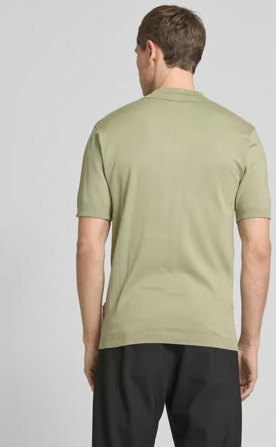 Casual friday Slim fit poloshirt met ribboorden model 'KARLO'