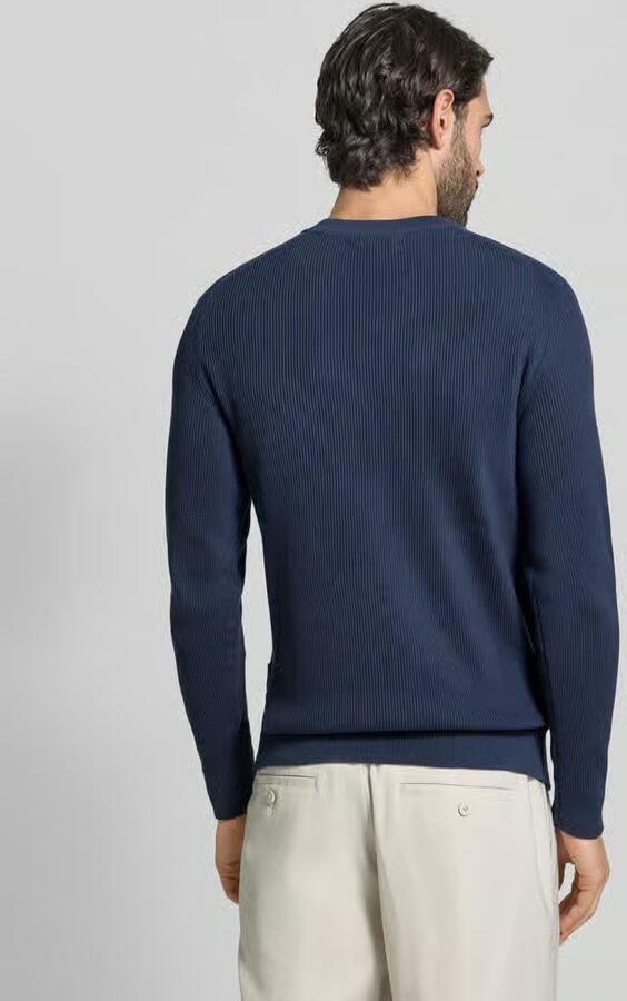 Casual friday Slim Fit trui in brei-look model 'Nordin' - Foto 2