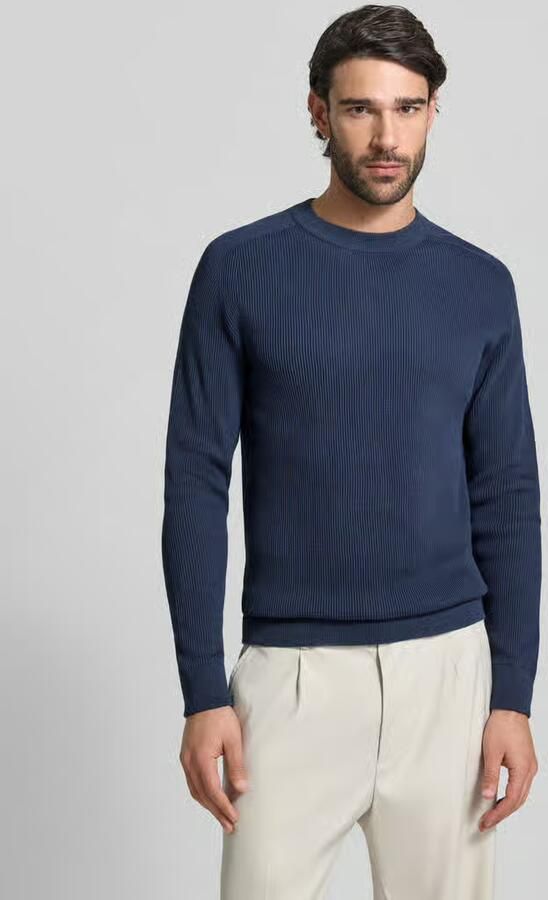 Casual friday Slim Fit trui in brei-look model 'Nordin' - Foto 3