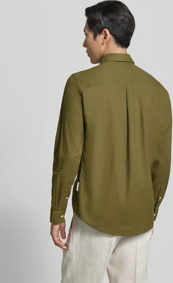 Casual friday Regular fit linnen overhemd met button-downkraag model 'Anton'