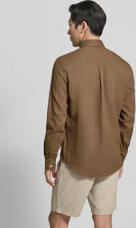 Casual friday slim fit vrijetijdsoverhemd met button-downkraag model 'Anton' - Foto 4