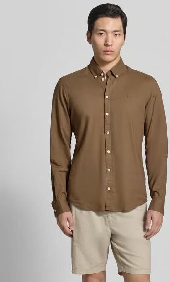 Casual friday slim fit vrijetijdsoverhemd met button-downkraag model 'Anton' - Foto 3