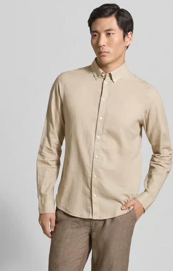 Casual friday slim fit vrijetijdsoverhemd met button-downkraag model 'Anton' - Foto 4