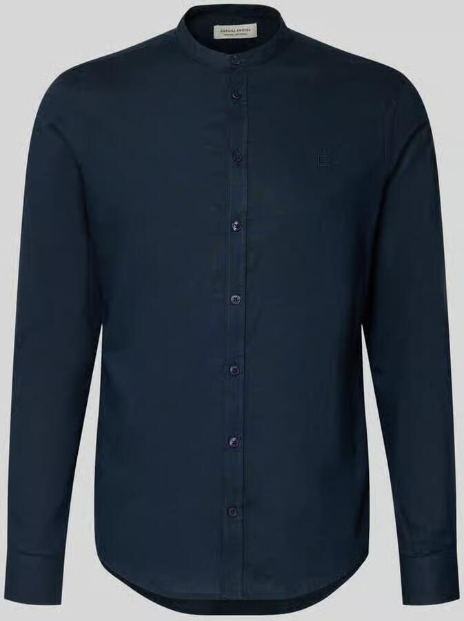 Casual friday slim fit vrijetijdsoverhemd met opstaande kraag model 'Anton' - Foto 2