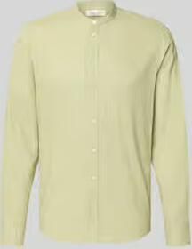 Casual friday slim fit vrijetijdsoverhemd met opstaande kraag model 'Anton'