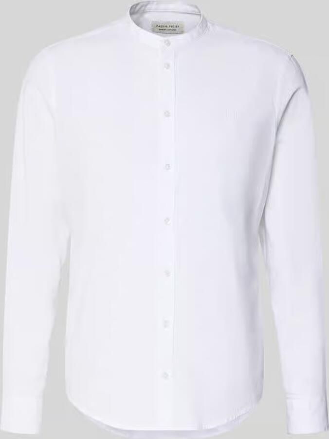 Casual friday slim fit vrijetijdsoverhemd met opstaande kraag model 'Anton' - Foto 2
