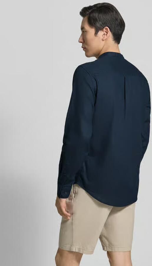 Casual friday slim fit vrijetijdsoverhemd met opstaande kraag model 'Anton' - Foto 4