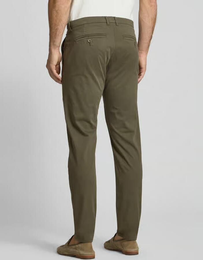Casual friday Slim fit broek met Franse steekzakken
