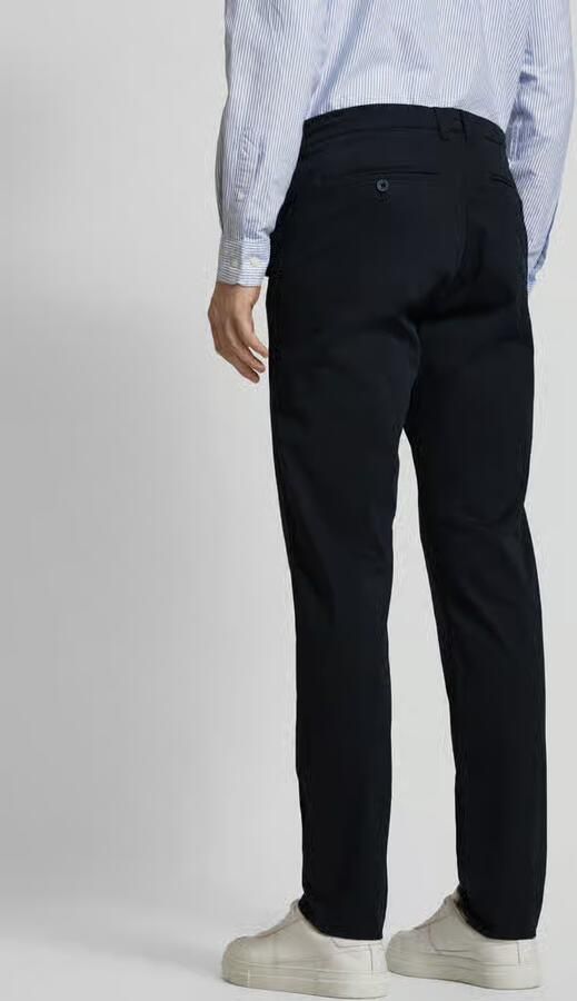 Casual friday Slim fit broek met Franse steekzakken