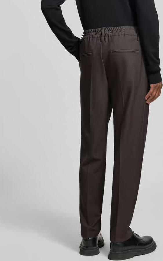 Casual friday broek met elastische band en persplooien model 'MARC 2.0'