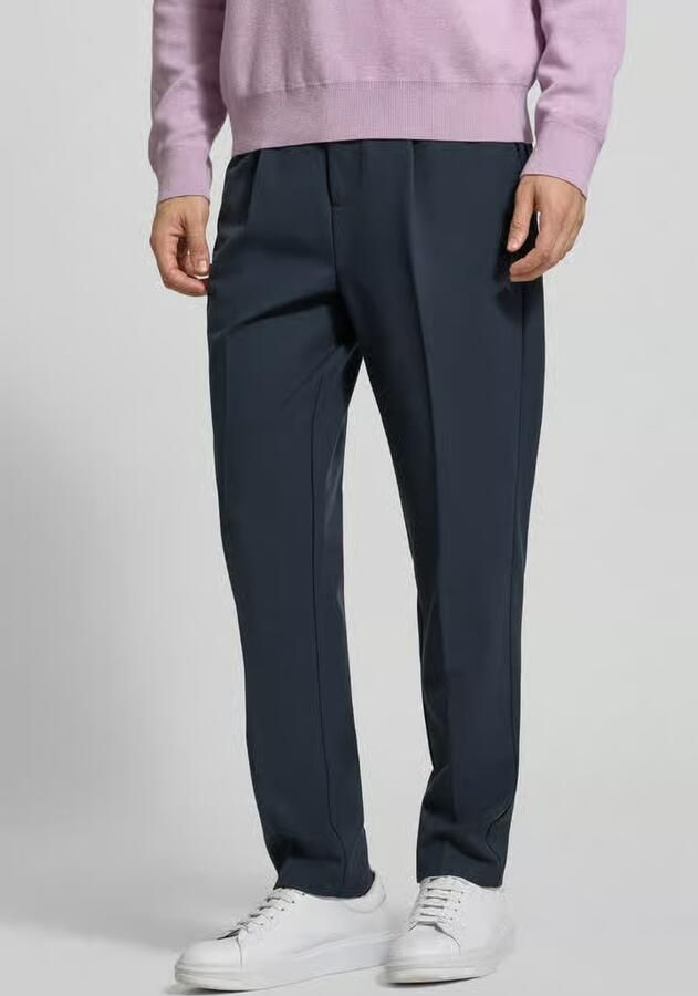 Casual friday broek met elastische band en persplooien model 'MARC 2.0' - Foto 3