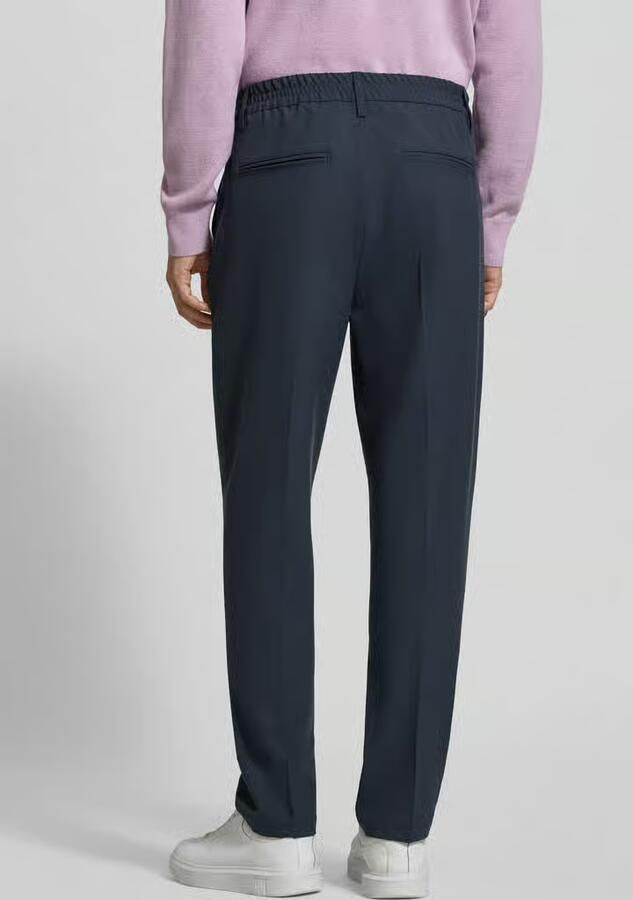 Casual friday broek met elastische band en persplooien model 'MARC 2.0'