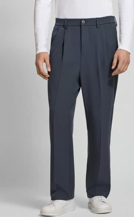 Casual friday straight fit broek met viscose model 'Grant'