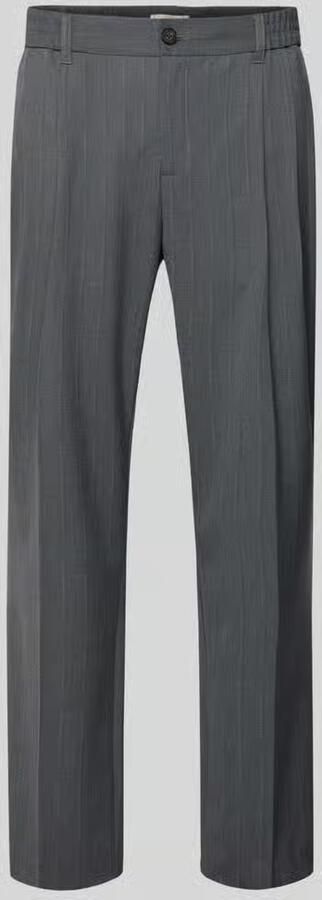 Casual friday Straight fit stoffen broek met persplooien model 'Marc' - Foto 2