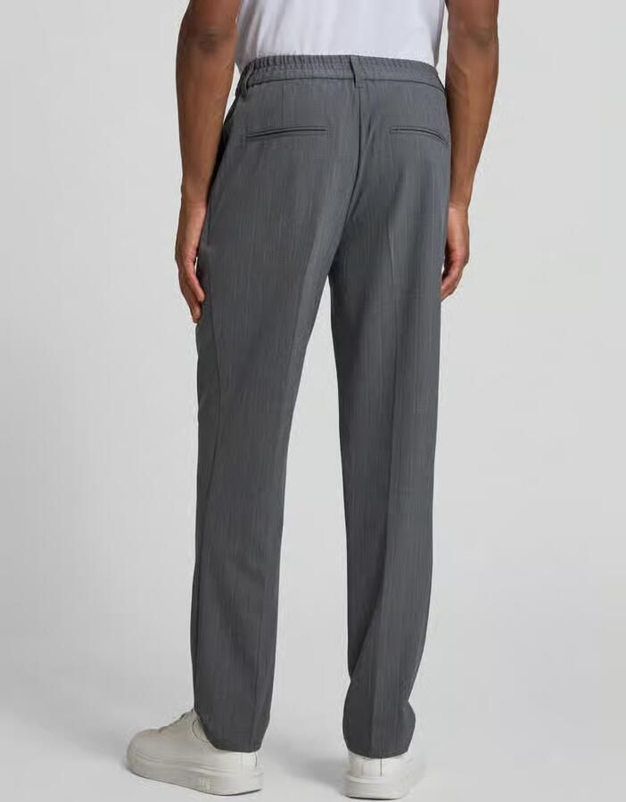 Casual friday Straight fit stoffen broek met persplooien model 'Marc' - Foto 2