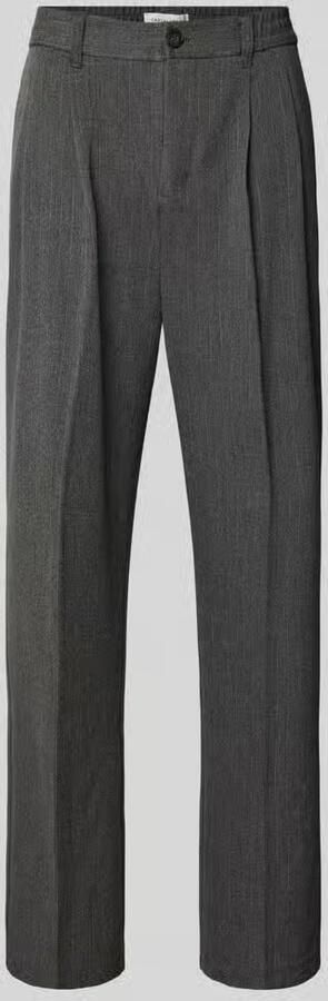 Casual friday Straight leg stoffen broek met bandplooien model 'Grant' - Foto 2