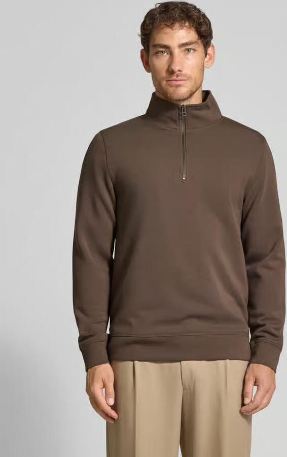 Casual friday Sweatshirt met opstaande kraag en ritssluiting model 'Sebastian' - Foto 2