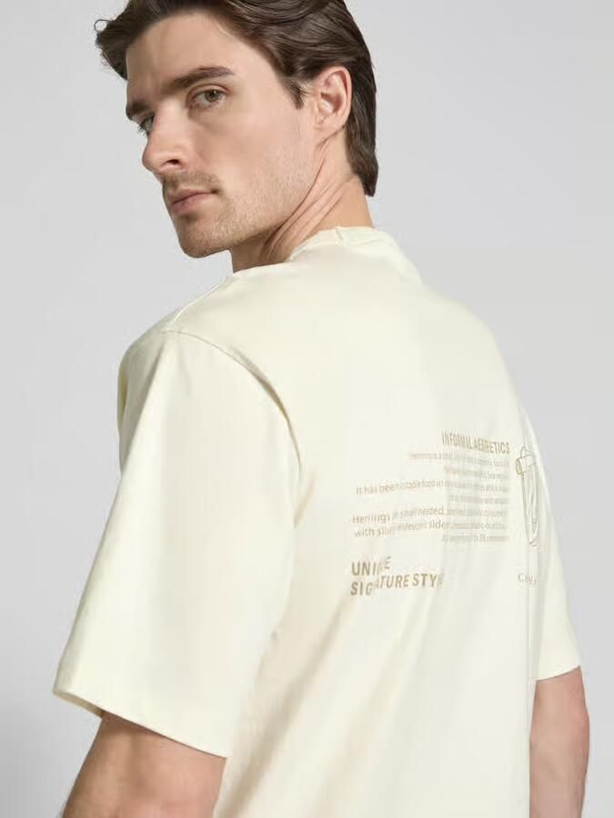 Casual friday T-shirt met motiefprint model 'ARCHER'