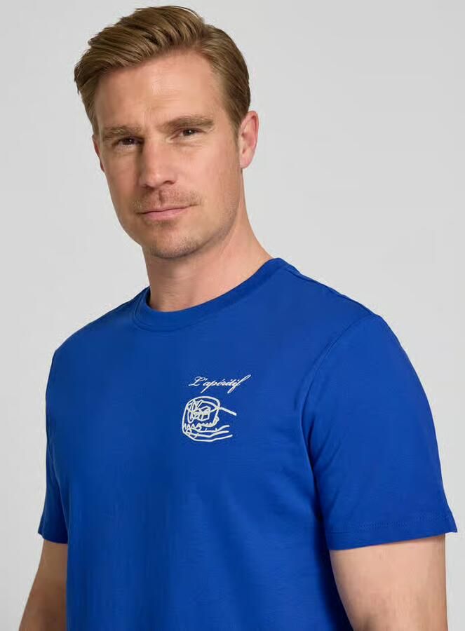 Casual friday T-shirt met motiefprint model 'EGEBJERG'