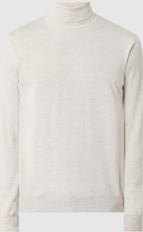 Casual friday Gebreide pullover met labeldetail