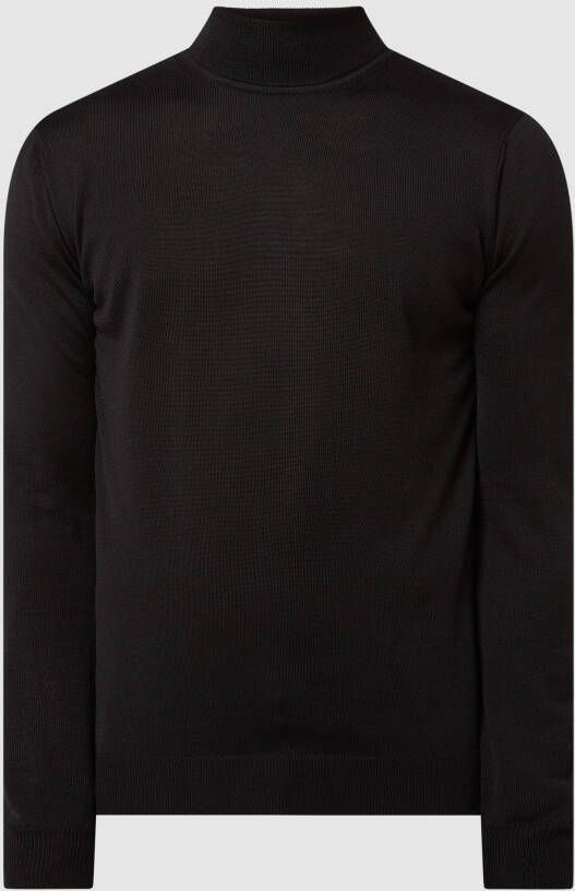 Casual friday Gebreide pullover met labeldetail