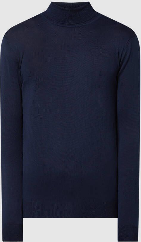 Casual friday Gebreide pullover met labeldetail
