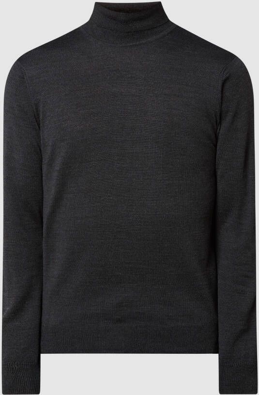 Casual friday Gebreide pullover met labeldetail