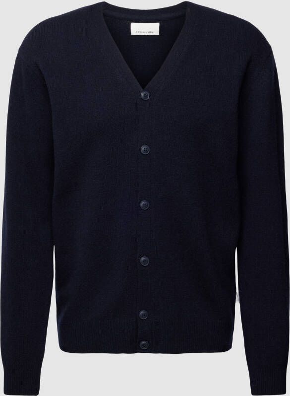 Casual friday Gebreid jack met knoopsluiting model 'Karl'
