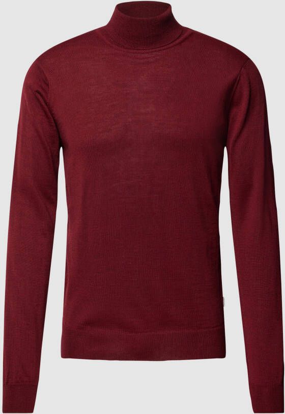 Casual friday Gebreide pullover met labeldetail