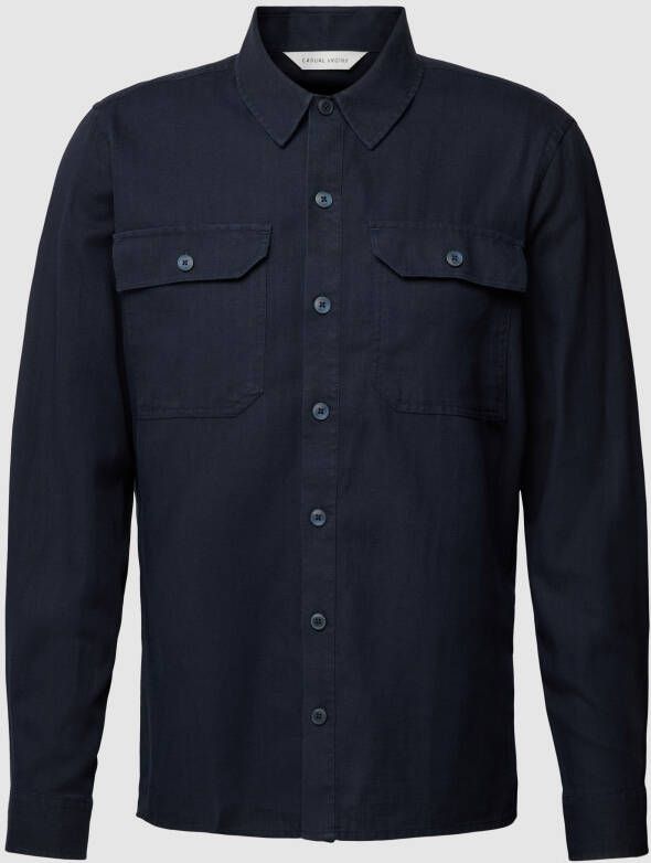 Casual friday Regular fit overhemdjack en borstzakken model 'Anton'