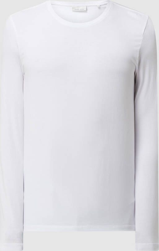 Casual friday Slim fit shirt met lange mouwen en stretch model 'Theo'