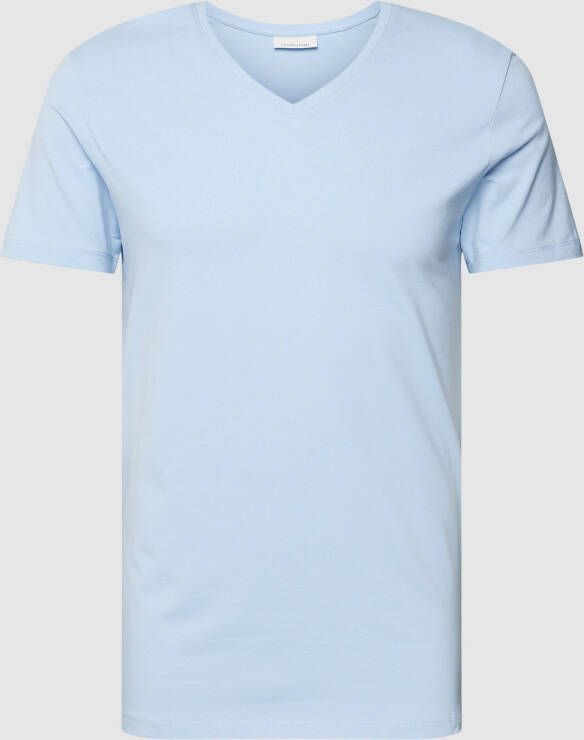 Casual friday T-shirt met V-hals