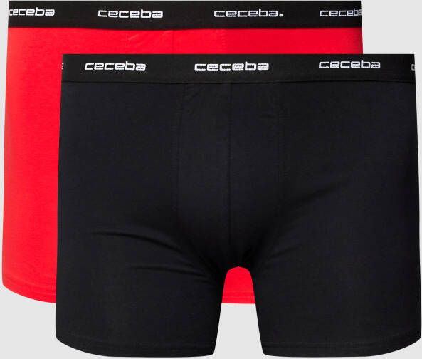Ceceba Plus SIZE boxershort met elastische band met logo in een set van 2 stuks