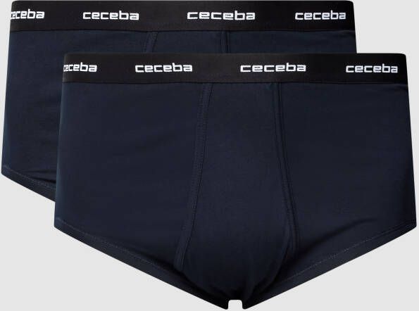 Ceceba Plus SIZE slip met elastische band met logo in een set van 2 stuks