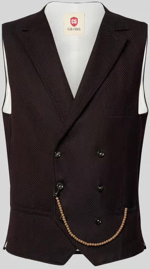 CG – CLUB of GENTS Bodywarmer van wolmix met reverskraag model 'Mathew'