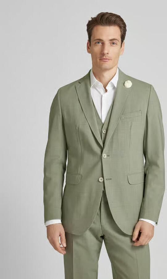 CG – CLUB of GENTS Colbert van scheerwol met borstzak model 'Paul' - Foto 2