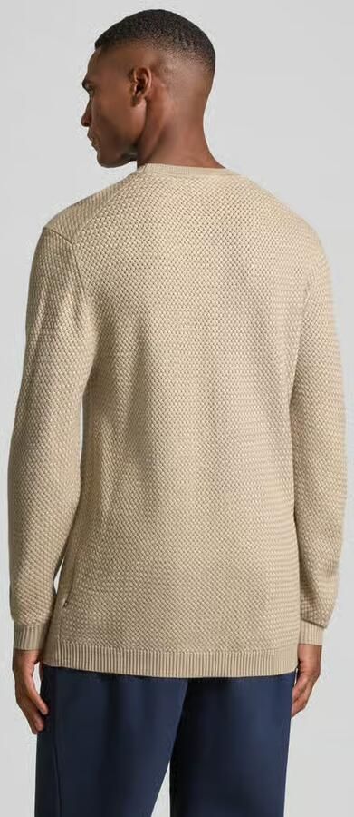CG – CLUB of GENTS Gebreide pullover van wolmix met ronde hals